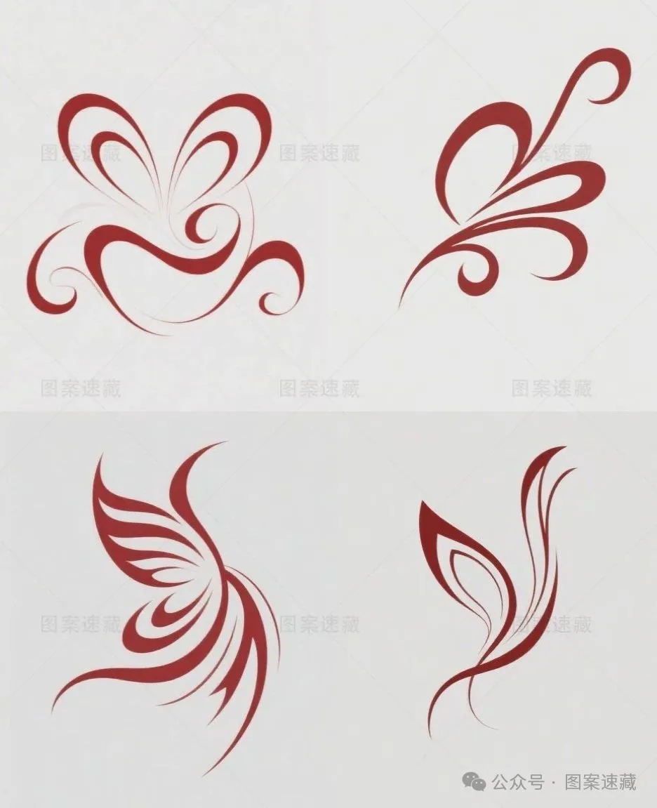 【参考】79种中国传统蝴蝶纹