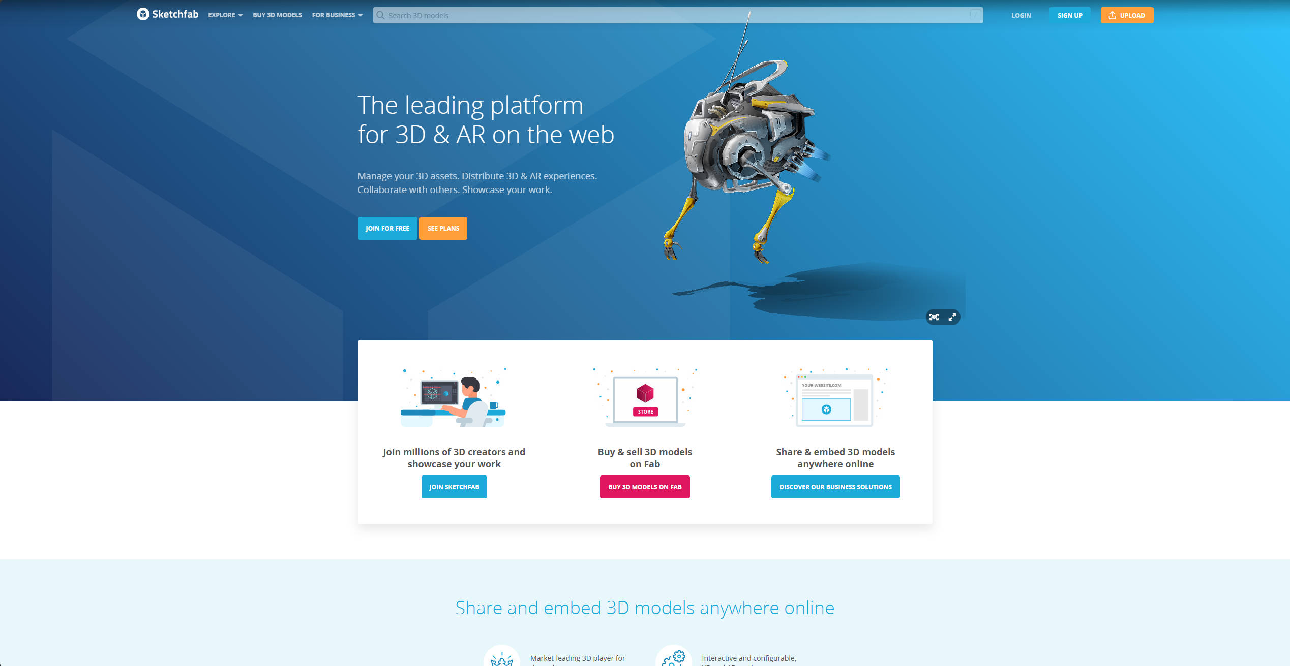 【网站】Sketchfab - The best 3D viewer on the web