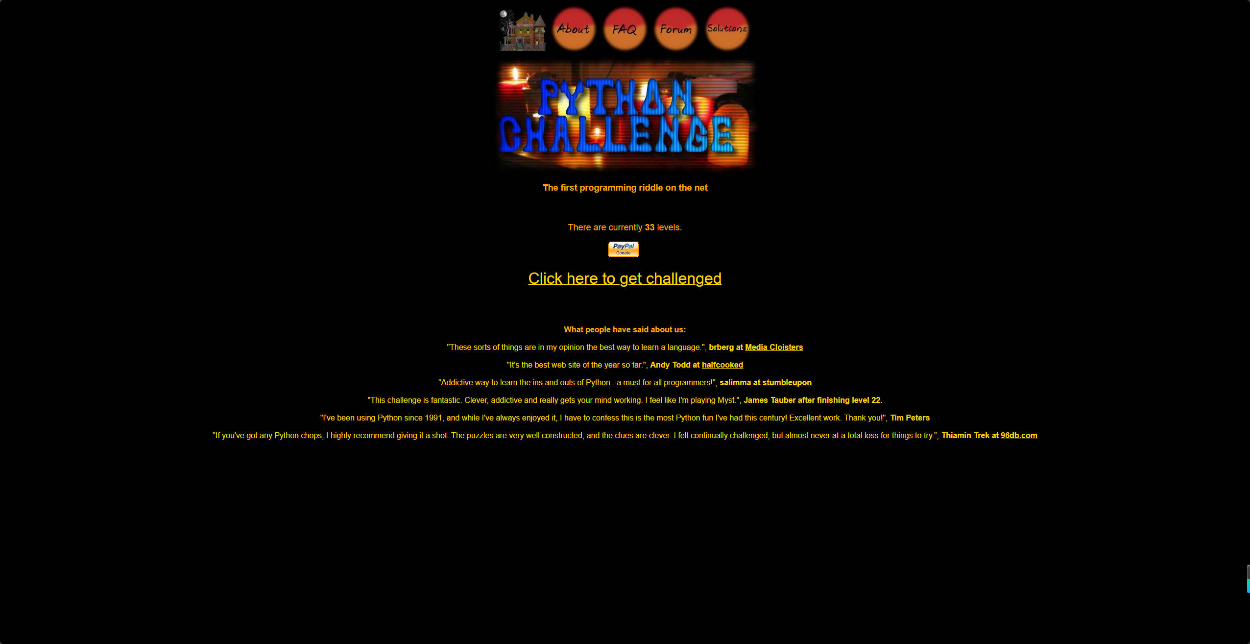 【网站】The Python Challenge